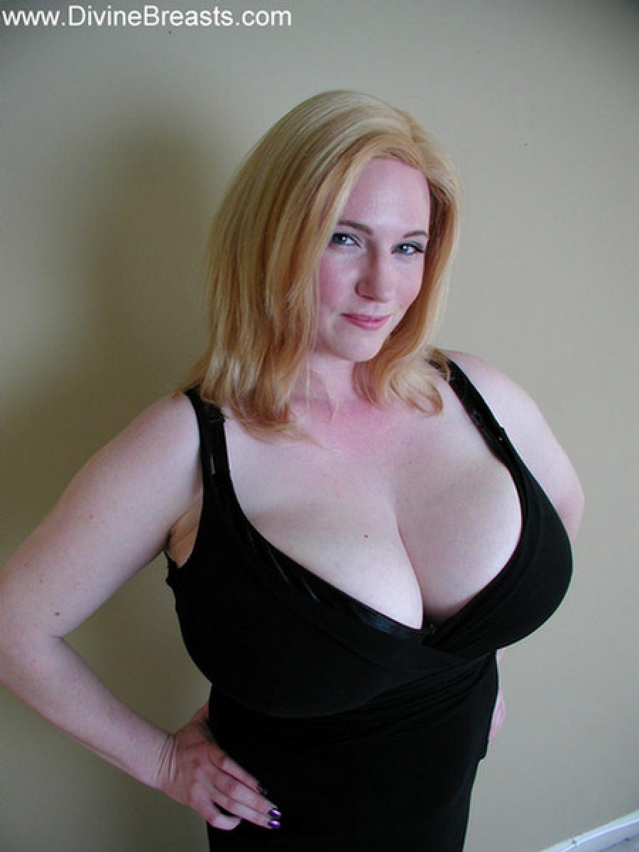 Pale blonde big tits